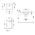 Подвесная раковина Duravit Starck III узкая 600х545 мм белая с переливом (312600000) - миниатюра фото 4