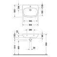 Медицинская раковина Duravit D-Code без перелива и отверстия 650x500 мм белого цвета (23116500702) - миниатюра фото 2