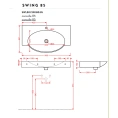 Раковина Artceram WASHBASINS SWING накладная-подвесная 85х47 5 см с 1 отв под смесительитель со слив переливом цвет белый - миниатюра фото 2