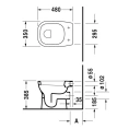 Унитаз напольный Duravit D-Code для независимого подключения, 480х350 мм, белый (21090900002) - миниатюра фото 2