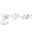 Унитаз подвесной Duravit Viu: компактный безободковый, 370×480 мм, белый (2573090000) - миниатюра фото 2