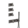 Встраиваемый термостат для душа Fantini Milano на 4 выхода, 3/4, Matt Gun Metal PVD (31 P5 4714B) - миниатюра фото 1