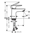 Смеситель для раковины Hansgrohe Talis E с донным клапаном Push-open, хром (71701000) - миниатюра фото 2