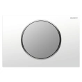 Кнопка смыва Geberit Sigma 10 115.758.KL.5: белая с матовым хромом - миниатюра фото 1