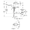 Смеситель для биде Grohe Veris 32193000 настенный, хром - миниатюра фото 3