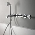 Встраиваемый смеситель для душа Fantini Icona Deco с ручным душем и выносным изливом, хром (53 02 R119B) - миниатюра фото 1