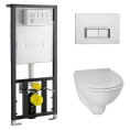 Комплект смывного механизма VitrA Arkitekt 9005B003-7211 с хромированной кнопкой - миниатюра фото 1