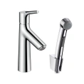 Смеситель для раковины Hansgrohe Talis S с душем-биде и донным клапаном PushOpen (хром) (72290000) - миниатюра фото 1