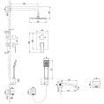 Встраиваемый душевой комплект Lemark Unit LM4522C с термостатом и хромовым покрытием - миниатюра фото 2