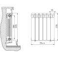 Биметаллический радиатор RIFAR Base 500 11 секций - миниатюра фото 3