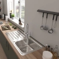 Кухонный смеситель Hansgrohe Focus M42 с выдвижным душем и стильным дизайном (71820800) - миниатюра фото 1