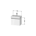 Тумбочка подвесная Duravit D-Neo компактная белая высокоглянцевая 440x584x372 с ящиком (DE422902222) - миниатюра фото 2