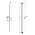 Штанга для душа GESSI 316 из нержавеющей стали матовый хром (54042#239) - миниатюра фото 2
