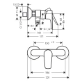 Настенный смеситель для душа Hansgrohe Talis E матовый белый (71760700) - миниатюра фото 2