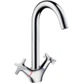 Стильный однорычажный смеситель Hansgrohe Logis Classic для кухни (71285000) - миниатюра фото 1