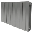 Радиатор биметаллический Royal Thermo Piano Forte 500 Silver Satin 12 секций-серебристый - миниатюра фото 1