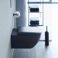 Унитаз подвесной Duravit Happy D.2 rimless с системой крепления Durafix, 365x540 мм, цвет антрацит матовый (22220989001) - миниатюра фото 1