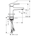 Смеситель для раковины Hansgrohe Metropol 100, шлифованная бронза (32500140) - миниатюра фото 2