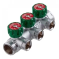 Коллектор Far (FK 3822 134) 1 ВР(г) х 3 выхода 3/4 НР(ш) ЕК х 1 НР(ш) регулируeмый (ФАР) - миниатюра фото 1