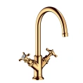 Элегантный смеситель AX Montreux для раковины в полированном золоте (16506990) - миниатюра фото 1