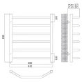 Полотенцесушитель электрический Terminus Виктория П6 60x83 E L - миниатюра фото 2
