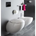 Подвесной унитаз Laufen Alessi One безободковый, 58.5x39 см, элегантный белый (8.2097.1.400.000.1) - миниатюра фото 1