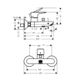 Смеситель для ванны Hansgrohe Talis E настенный, хром, излив 194 мм (71740000) - миниатюра фото 2