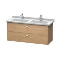 Тумба под раковину Duravit Brioso 1220 мм с двумя ящиками, цвет Дуб европейский 52 (BR414401052) - миниатюра фото 1