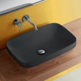 Раковина Kerasan Tribeca 60x38 см черная матовая, без отверстия под смеситель (514331) - миниатюра фото 1