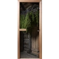Дверь для бани и сауны Банные штучки 32669 Веники 190х70 - миниатюра фото 1