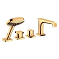 Смеситель для ванны AX Citterio E на 4 отверстия в роскошном полированном золоте (36411990) - миниатюра фото 1