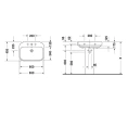 Раковина DURAVIT Happy D2 65х50 см белая с отверстием под смеситель (2316650000) - миниатюра фото 2
