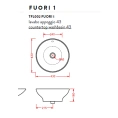 Накладная раковина Artceram WASHBASINS FUORI 1 43x43 см без отверстия, белая - миниатюра фото 2