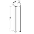 Подвесная колонна Laufen New Classic 330х330х1600 мм, 4 полки, дымчатый серый (4.0606.1.085.627.1) - миниатюра фото 2