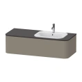 Подвесная тумба Duravit Happy D.2 Plus, 354x1300x550 мм, 1 ящик, цвет stone grey satin matt (HP4952R9292) - миниатюра фото 1