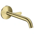 Стильный настенный смеситель для раковины AX One Sel в полированном золоте (48112990) - миниатюра фото 1