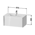 Подвесная тумба Duravit XViu 400x810x480 мм, белая глянцевая, с выдвижным отделением (XV40260B122) - миниатюра фото 2