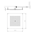 Верхний душ BOSSINI DREAM-CUBE 370×370 мм, черный матовый (H38381.073) - миниатюра фото 2