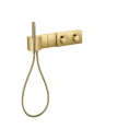 Термостат для душа AX Edge 470/100 с двумя выходами и ручным душем в полированном золоте (46700990) - миниатюра фото 1