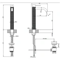 Стильный высокий смеситель GESSI 316 для раковины с донным клапаном, цвет Black XL (54403#299) - миниатюра фото 2