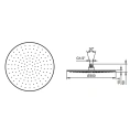 Верхний душ Fantini диаметром 300 мм, хром (86 02 8094) - миниатюра фото 2