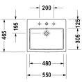 Раковина Duravit Vero для встраивания сверху, 550x465 мм, белая (315550060) - миниатюра фото 2