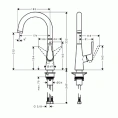 Однорычажный смеситель Hansgrohe Talis M51 для кухни с поворотным изливом (хром) (72814000) - миниатюра фото 2
