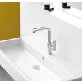Смеситель для раковины Hansgrohe Metris 31087000: однорычажный с выдвижной лейкой - миниатюра фото 3