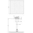 Потолочная душевая головка GESSI Rilievo 250x250 мм, шарнирная, хром (59155#031) - миниатюра фото 2