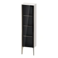 Подвесной шкаф Duravit XViu с 3 стеклянными полками и дверью, 1330x400x240 мм, белый глянцевый/champagne matt (XV1365RB122) - миниатюра фото 1