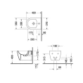 Биде подвесное Duravit ME by Starck компактное с покрытием WonderGliss, белый (22901500001) - миниатюра фото 2