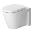 Унитаз напольный приставной Duravit с креплением и сливом в стену, 570x370 мм, белый (2128090000) - миниатюра фото 1