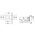 Унитаз подвесной Duravit Darling New с технологией Rimless и вертикальным смывом (2557090000) - миниатюра фото 2