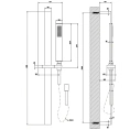 Душевая стойка Gessi Rettangolo с ручным душем в хромированном исполнении (20145#031) - миниатюра фото 2